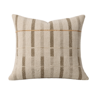 Geo Stripe 22" x 22" Pillow [Ivory/Brown]