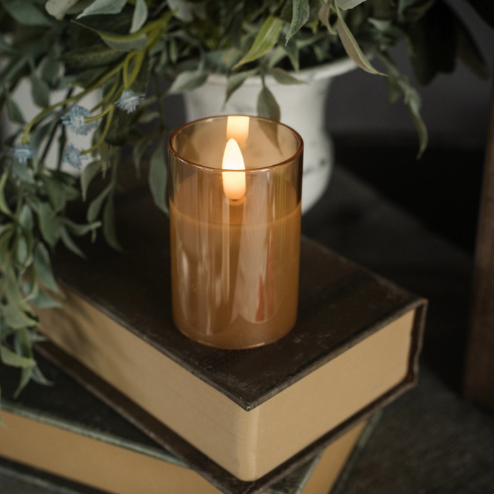 Champagne Glass 3D Flame Candle - 3"