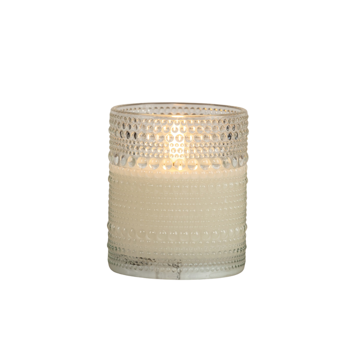 Dotted Glass 3D Flame Candle - 4"