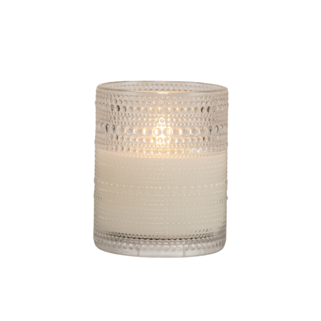 Dotted Glass 3D Flame Candle - 5"
