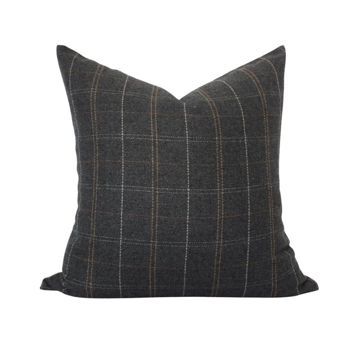 Glenton Dark Grey 22" Pillow Cover