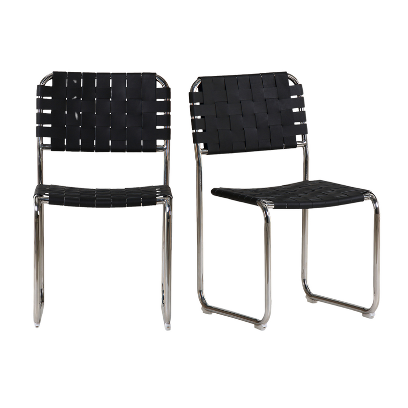 Micah Stainless Steel Dining Chairs [Set of 2]