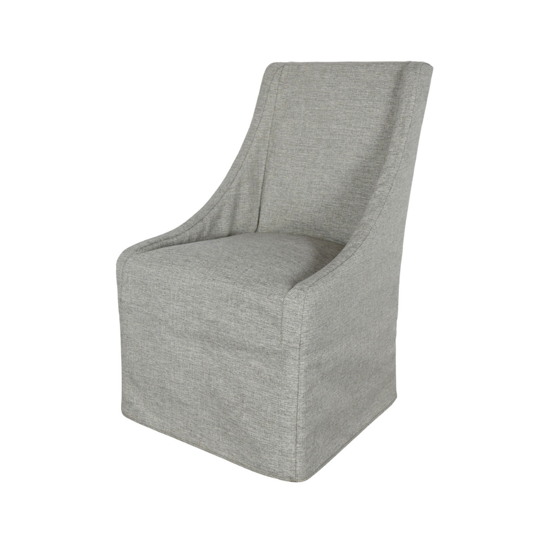 Wesson Upholstered Rolling Dining Chair