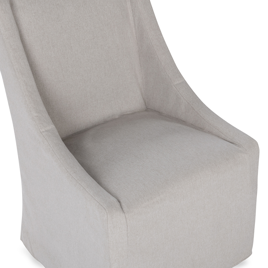 Wesson Upholstered Rolling Dining Chair