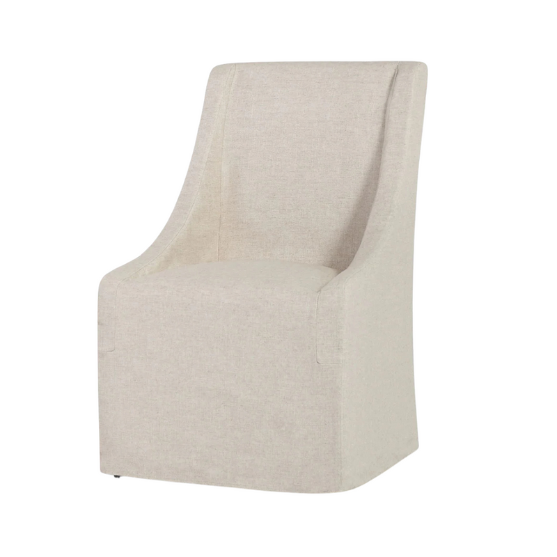 Wesson Upholstered Rolling Dining Chair