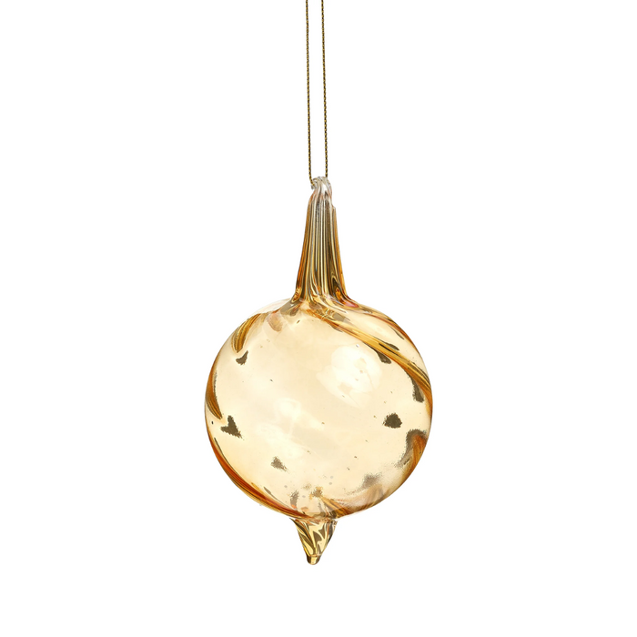 Caramel Swirl Glass Ornament