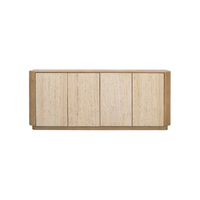 Serrin Wooden Sideboard /w Travertine