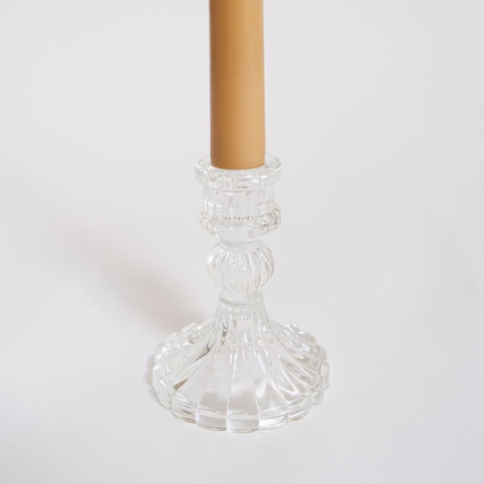 SALE: Glass Taper Candle Holder