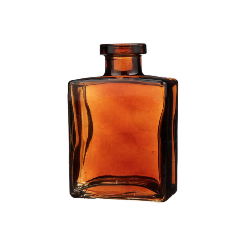 5oz Glass Rectangular Bottle Amber