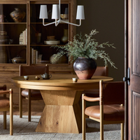 Lenny Round Extension Dining Table 60"