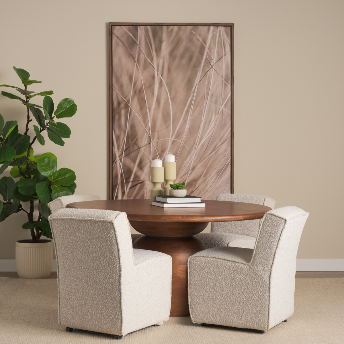 Atlas Round Pedestal Dining Table