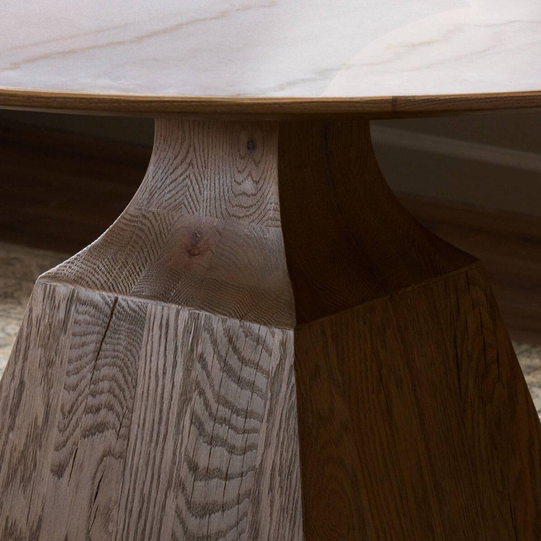 Senna Marble Round Dining Table