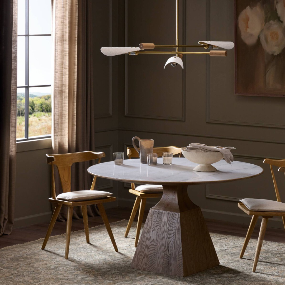 Senna Marble Round Dining Table