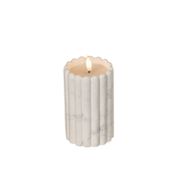 Marble Cement Column 3D Flame Candle