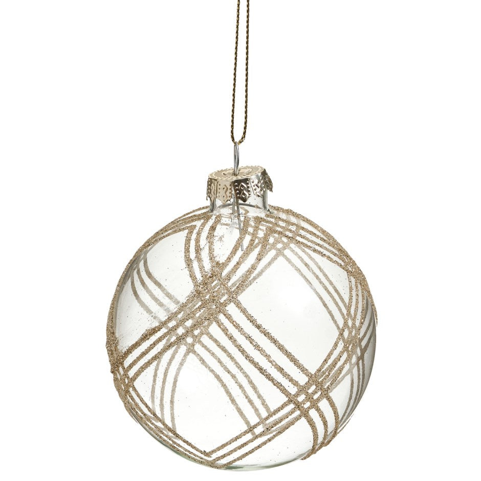 Clear & Gold Ornament