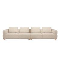 Warner 2-Piece Long Sofa [Beige]