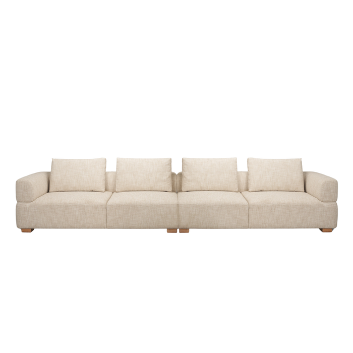 Warner 2-Piece Long Sofa [Beige]