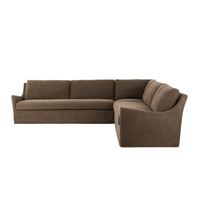 Monette Slipcover Corner Sectional [in Broadway Coffee]