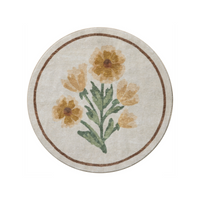 Clove CLO-01 (Chris Loves Julia × Loloi) Round Bath Mat [Ivory/Yellow]