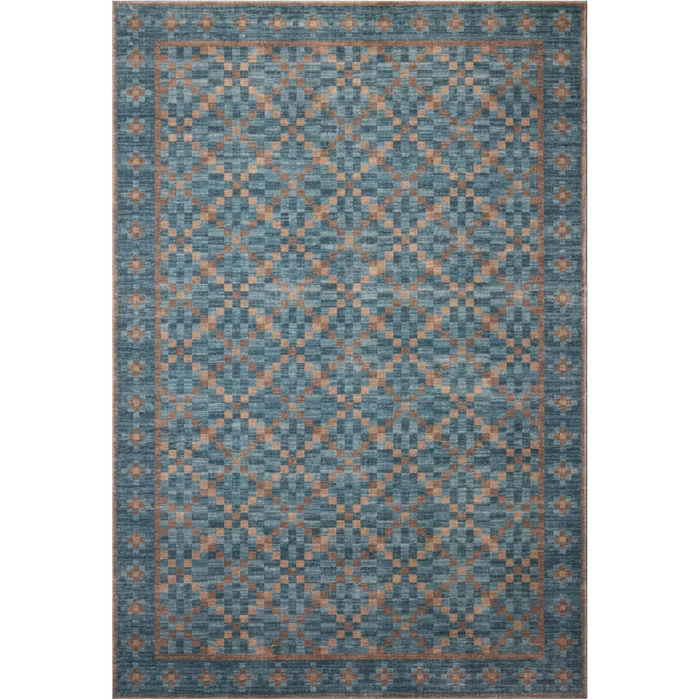 Bobby (Chris Loves Julia × Loloi) BOB-01 Rug [Ocean/Copper]