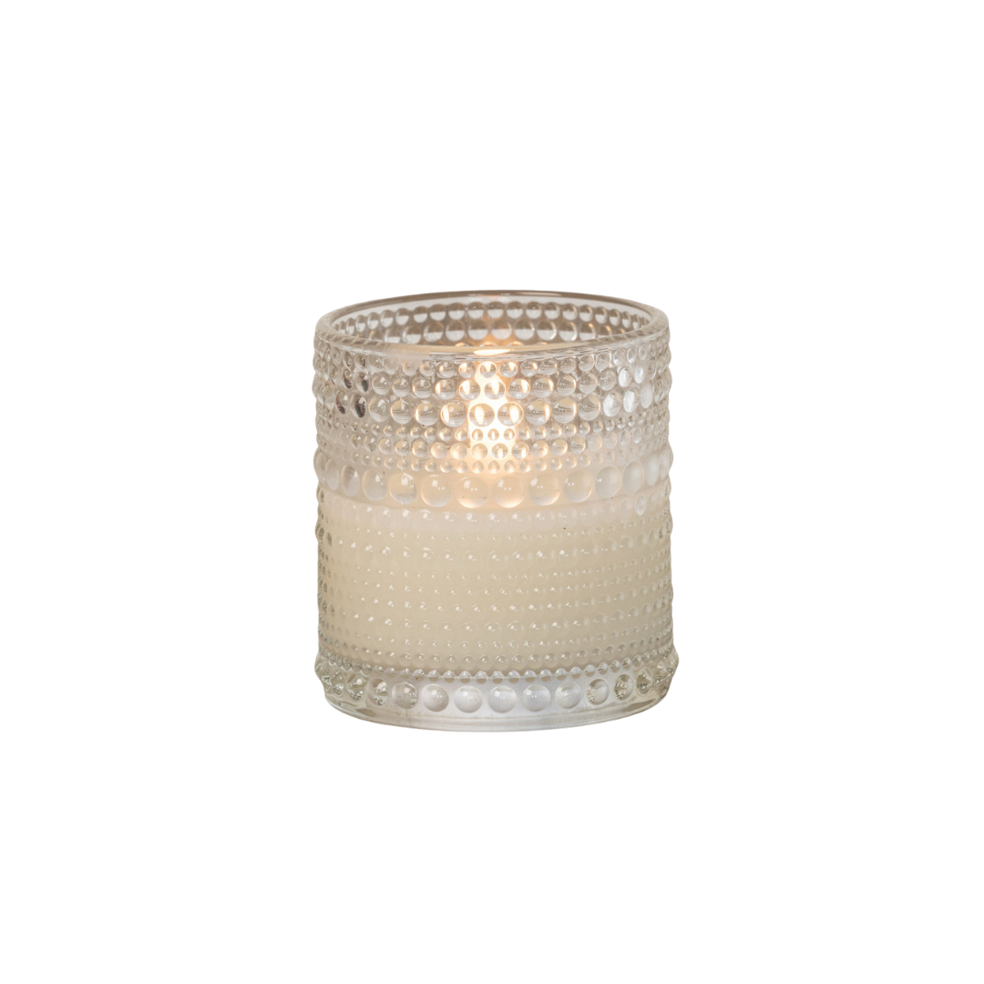 Dotted Glass 3D Flame Candle - 3.25"