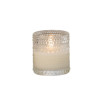 Dotted Glass 3D Flame Candle - 3.25"