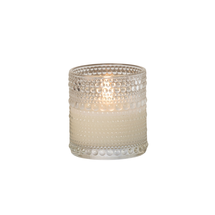 Dotted Glass 3D Flame Candle - 3.25"