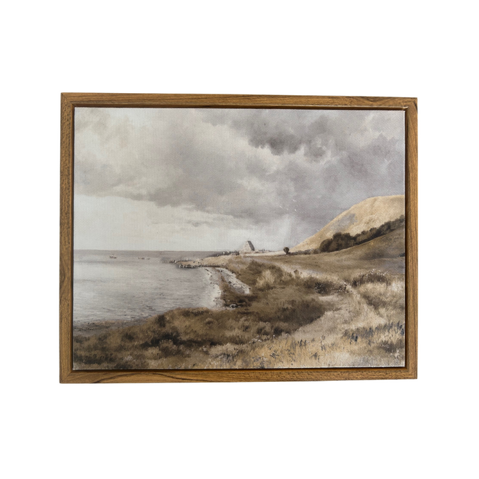 "Seaside" Vintage Framed Canvas