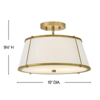 Clarke 15" Semi-Flush Mount