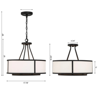 Bryant 4 Light Convertible Semi Flush