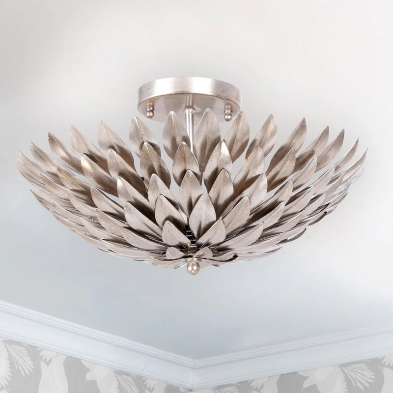 Broche 4 Light Florette Semi Flush Mount