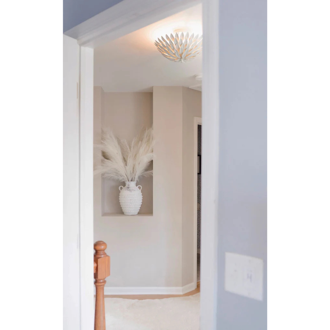 Broche 4 Light Florette Semi Flush Mount