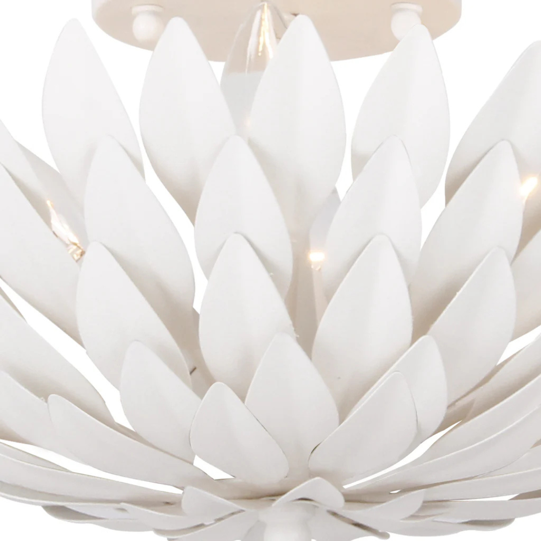 Broche 4 Light Florette Semi Flush Mount