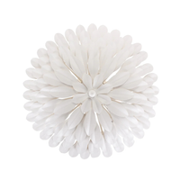 Broche 4 Light Florette Semi Flush Mount
