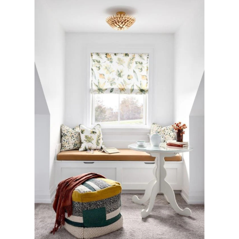 Broche 4 Light Florette Semi Flush Mount