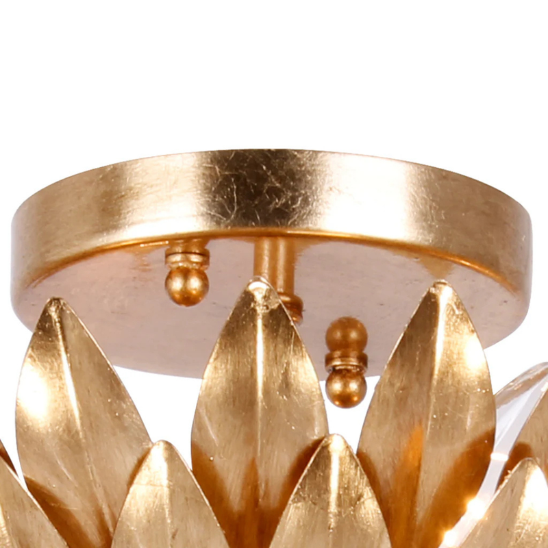 Broche 4 Light Florette Semi Flush Mount