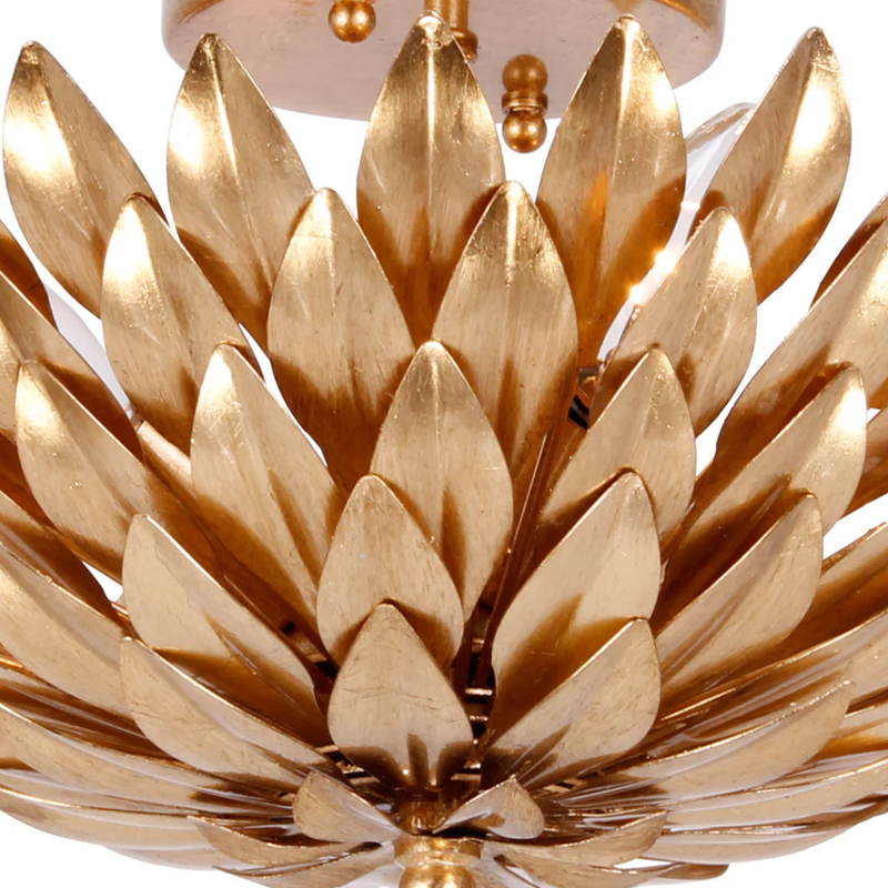 Broche 4 Light Florette Semi Flush Mount