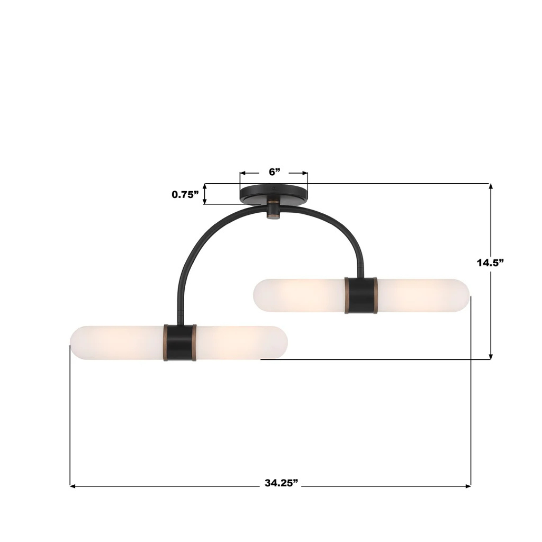 Capsule 4 Light Semi Flush