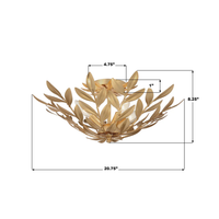 Broche 4 Light Semi Flush Mount