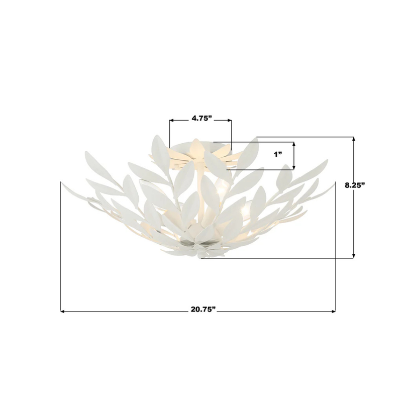 Broche 4 Light Semi Flush Mount