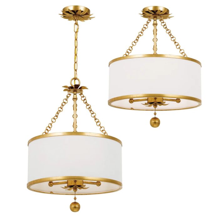 Broche 3 Light Convertible Semi Flush