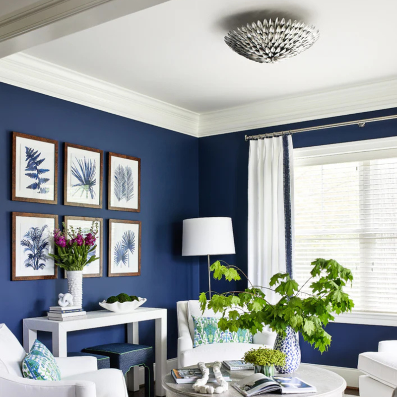 Broche 6 Light Florette Semi Flush