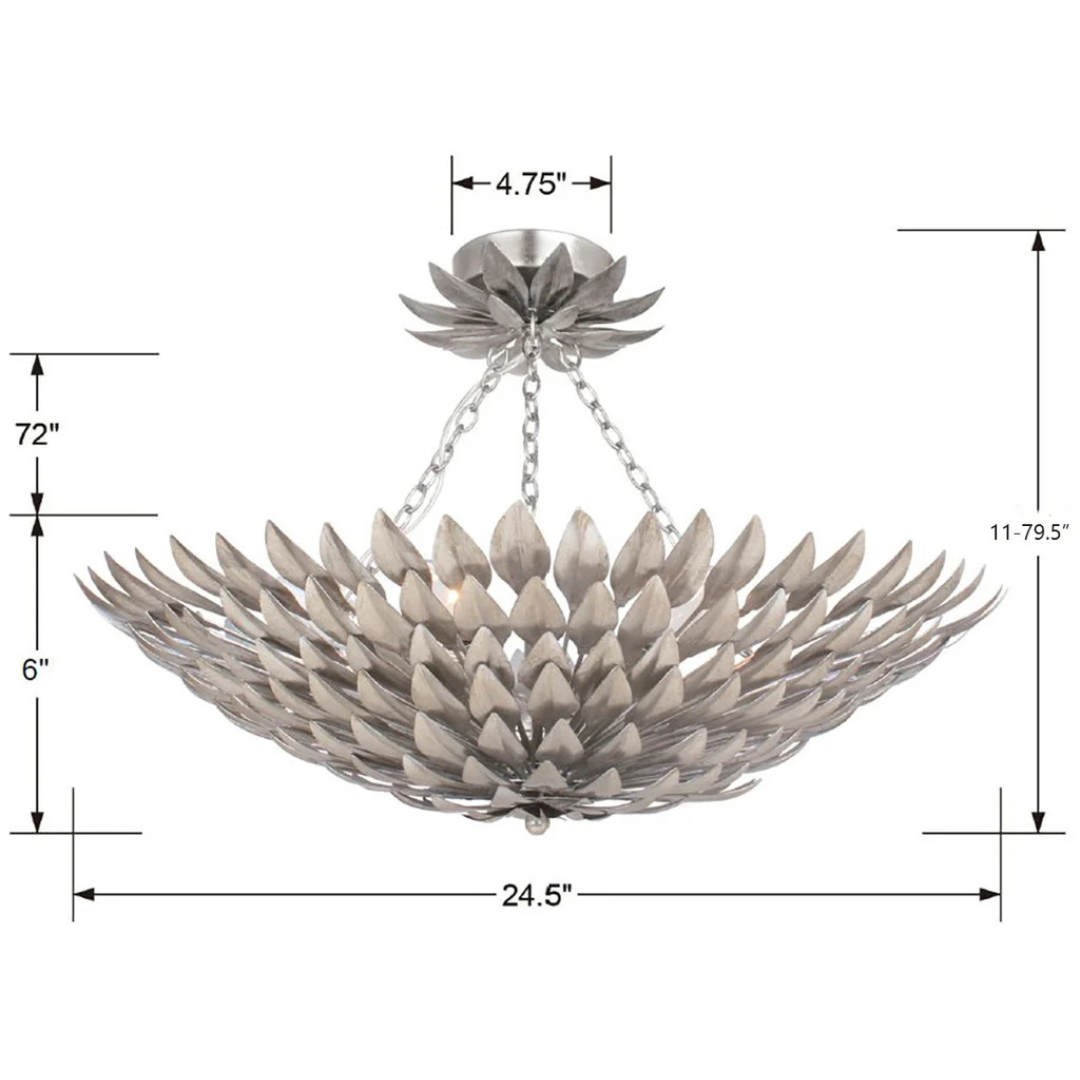 Broche Convertible Florette Semi Flush