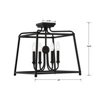 Libby Langdon Sylvan 4 Light Semi Flush