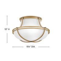 Saddler 15" Flush Mount