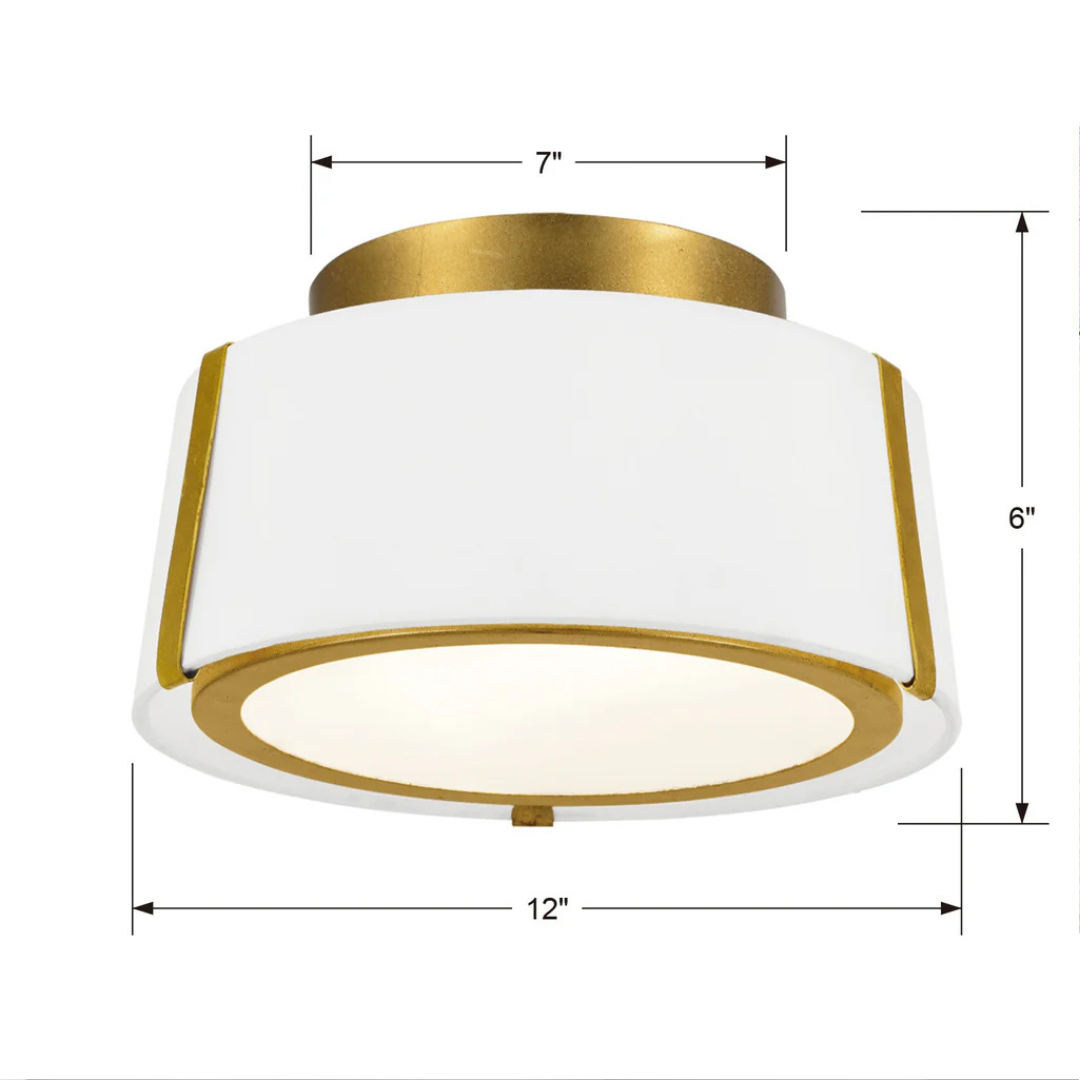 Fulton 2-Light Semi Flush