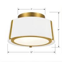 Fulton 2-Light Semi Flush