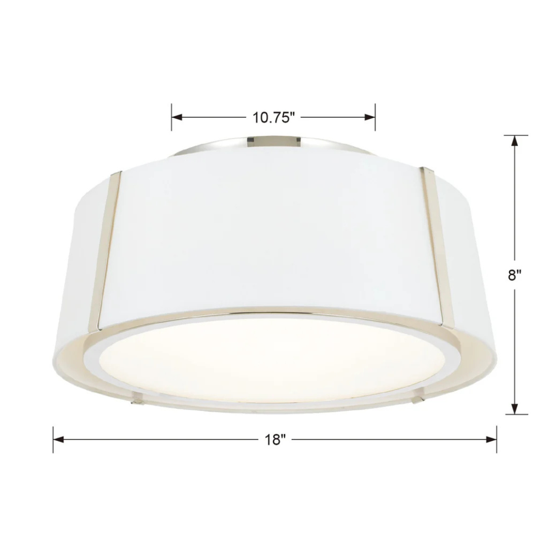 Fulton 3-Light Semi Flush