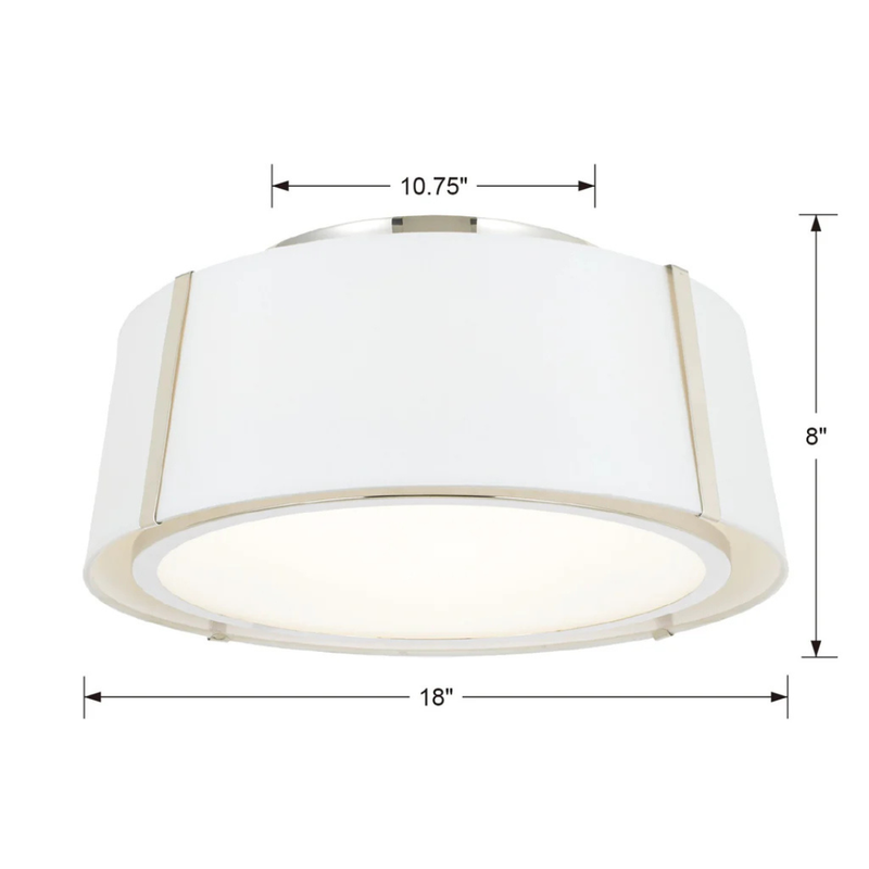 Fulton 3-Light Semi Flush