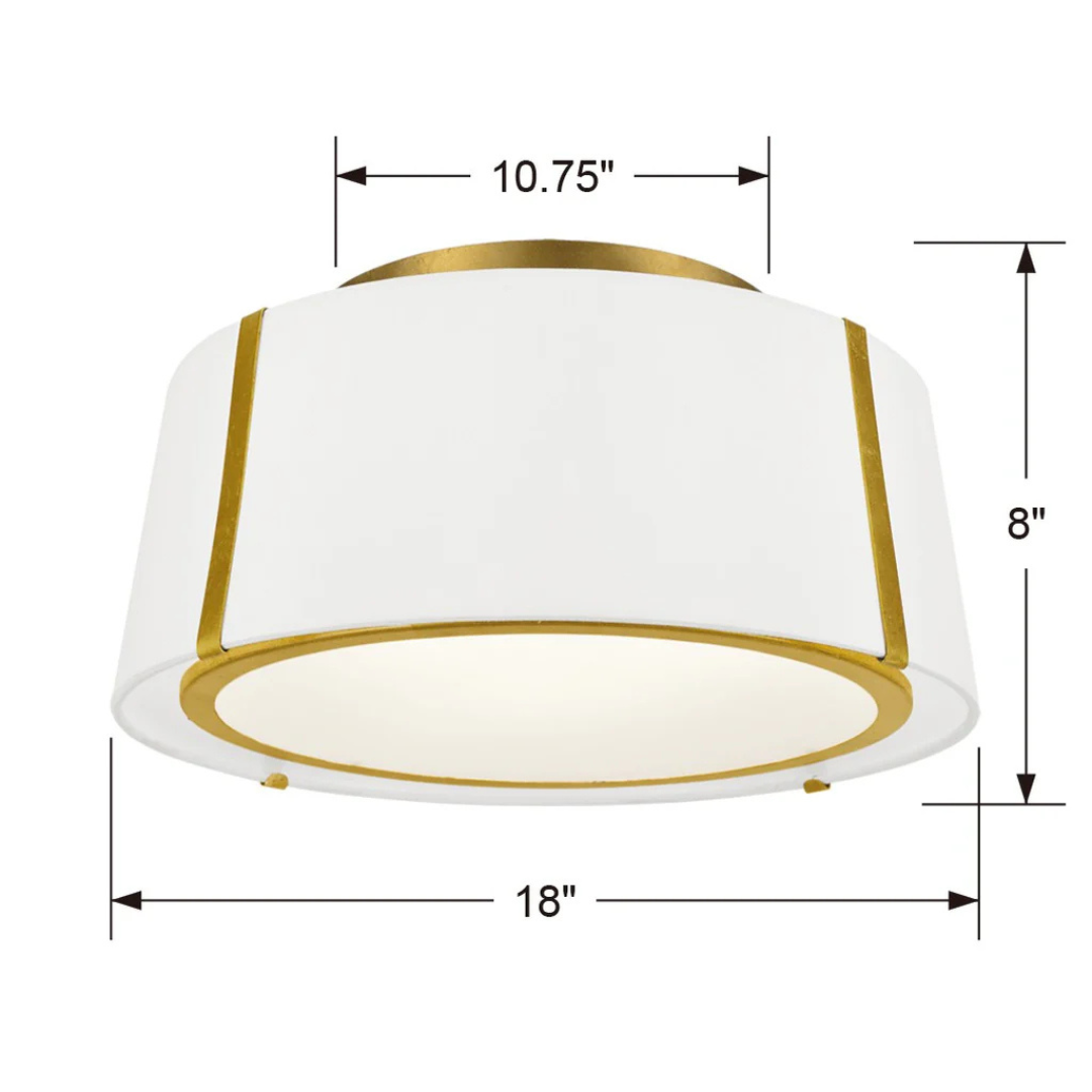 Fulton 3-Light Semi Flush